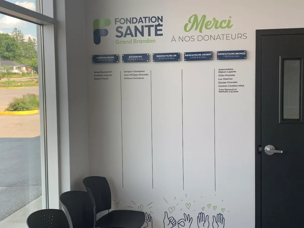 Coop Santé du Grand Brandon - Tableau donateurs